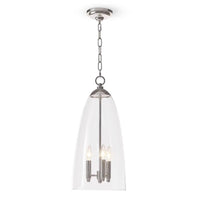 Maiden Glass Pendant - Polished Nickel - Pendant Close Up | Bone & Brass