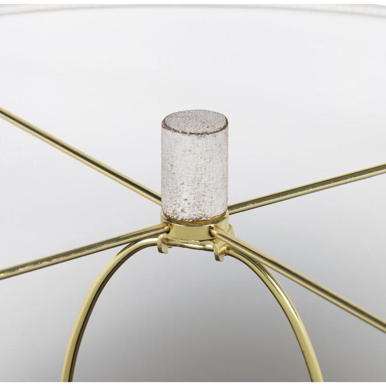 Fishbone Buffet Lamp - White Wash - Lamp Base Detail | Bone & Brass