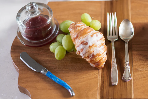 Blue French Laguiole Cheese Spreader