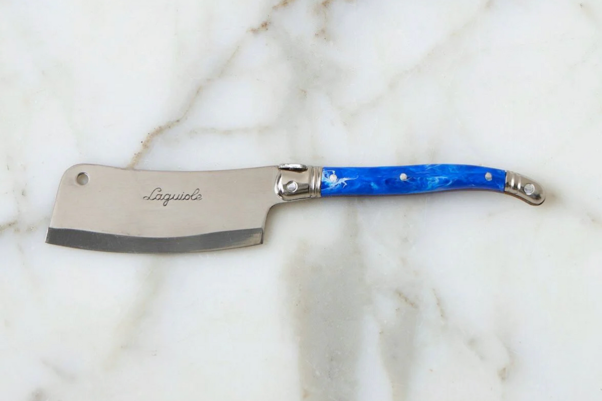 Blue French Laguiole Cheese Spreader