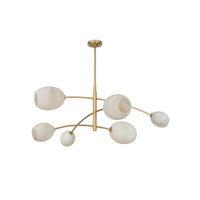 Artemis Chandelier Natural Brass - Chandelier Installed | Bone & Brass