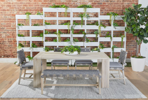 Cassie Gray Rope Outdoor Dining Chair, Set of 2