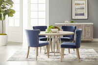 Ciara Denim Velvet Dining Chair