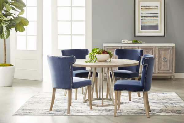 Ciara Denim Velvet Dining Chair