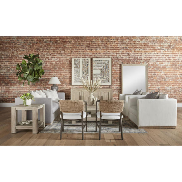 Concord Brown Oak & Jute Accent Chair
