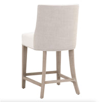 Duet LiveSmart French Linen Counter Stool - Stool Side View | Bone & Brass