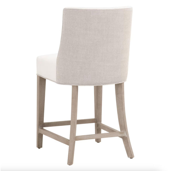 Duet LiveSmart French Linen Counter Stool - Stool Side View | Bone & Brass