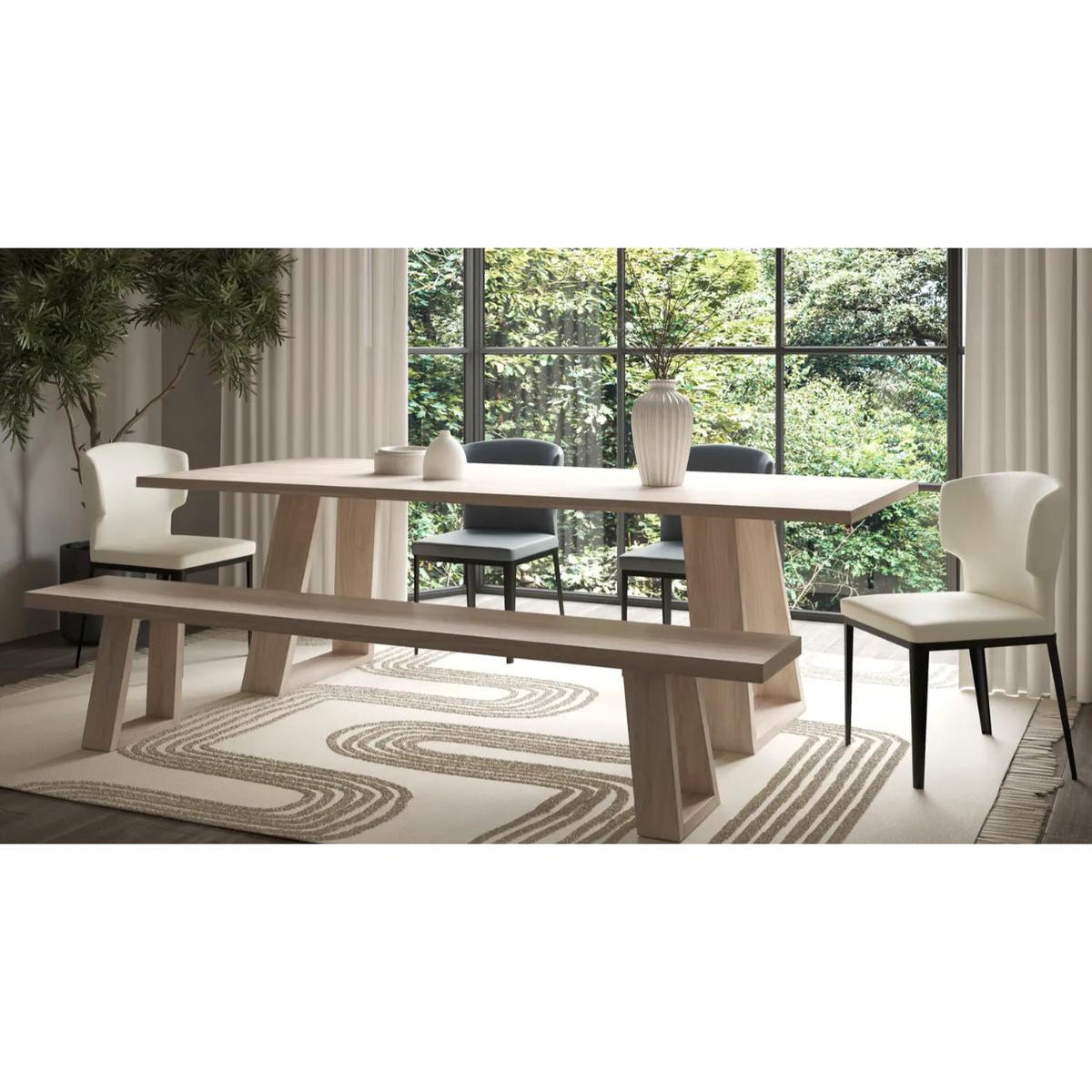 Delaney Side Chair Beige, Set 2 - Chair Detail | Bone & Brass
