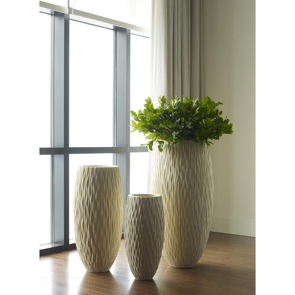 Rucco Medium Planter - Planter Side View | Bone & Brass