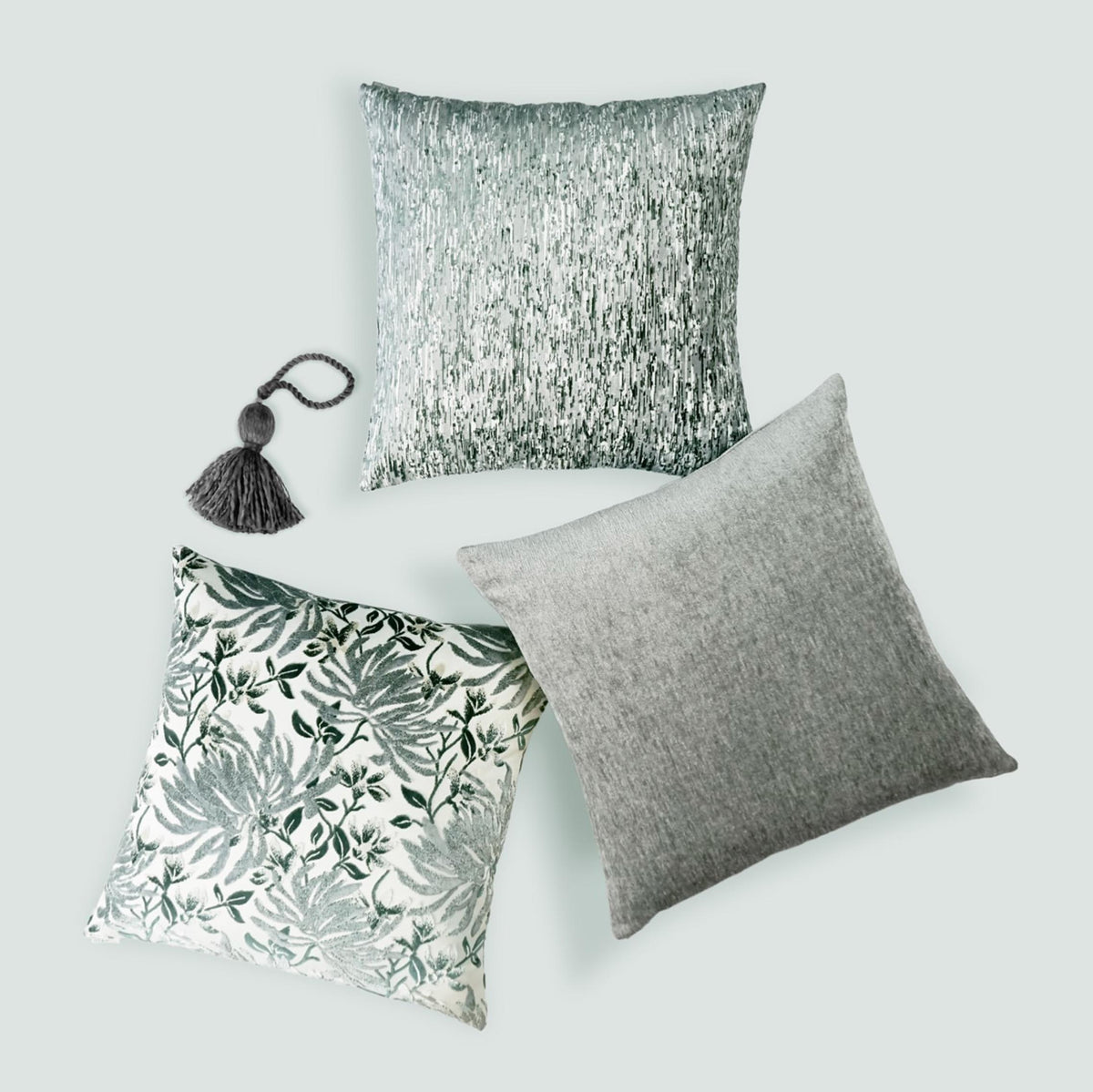 Yanbu Grey Throw Pillow - Pillow Detail | Bone & Brass