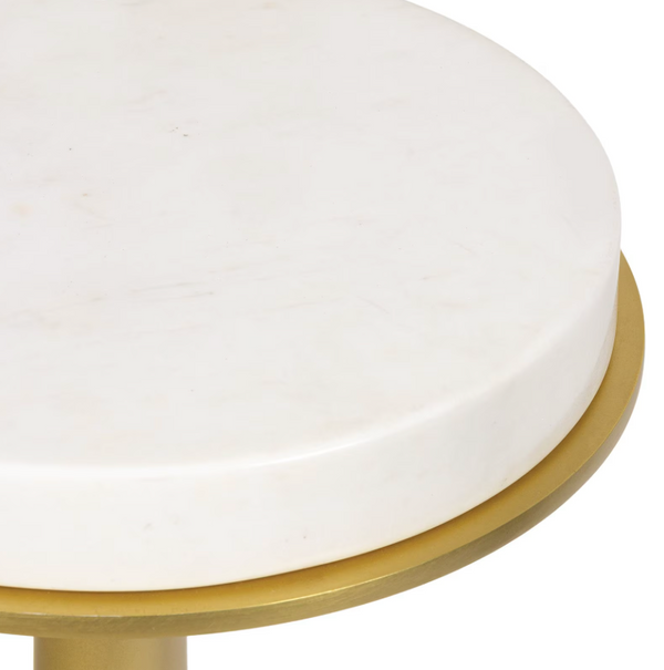 Logan Accent Table Natural Brass