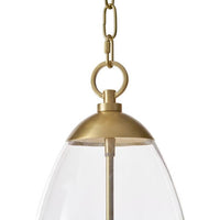 Maiden Glass Pendant - Polished Nickel - Pendant View | Bone & Brass