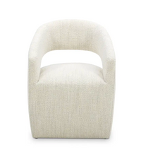 Barlow Rolling Dining Chair, White Mist