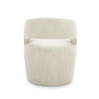 Barlow Rolling Dining Chair, White Mist - Chair View | Bone & Brass