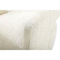 Barlow Rolling Dining Chair, White Mist - Chair Side View | Bone & Brass