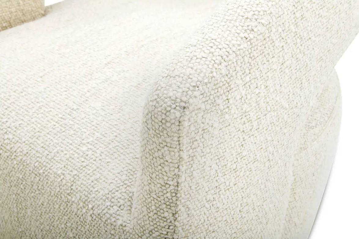 Barlow Rolling Dining Chair, White Mist