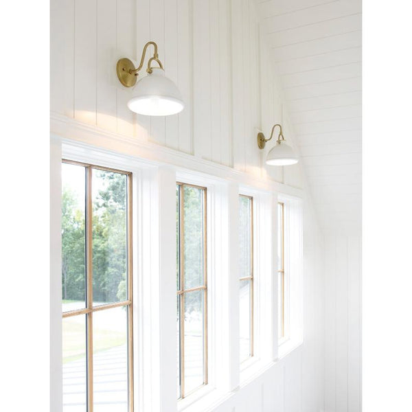 Eloise Ceramic Sconce White - Sconce Detail | Bone & Brass