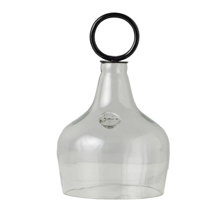 Small Glass Cloche Food Cover, Black Ring Handle | Bone & Brass