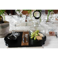 Small Glass Cloche Food Cover, Black Ring Handle - Dome Detail | Bone & Brass