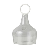 Small Glass Cloche Food Cover, White Ring Handle | Bone & Brass