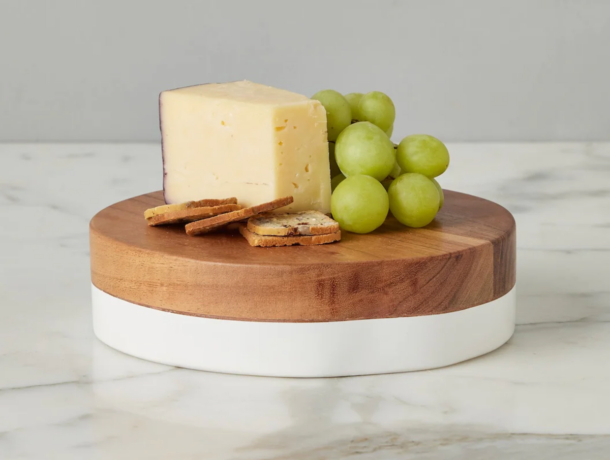 Small White Mod Block Serving Board