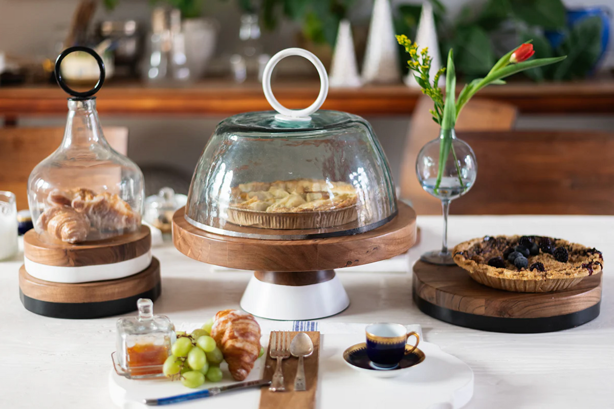 Small Black Mod Block Serving Board