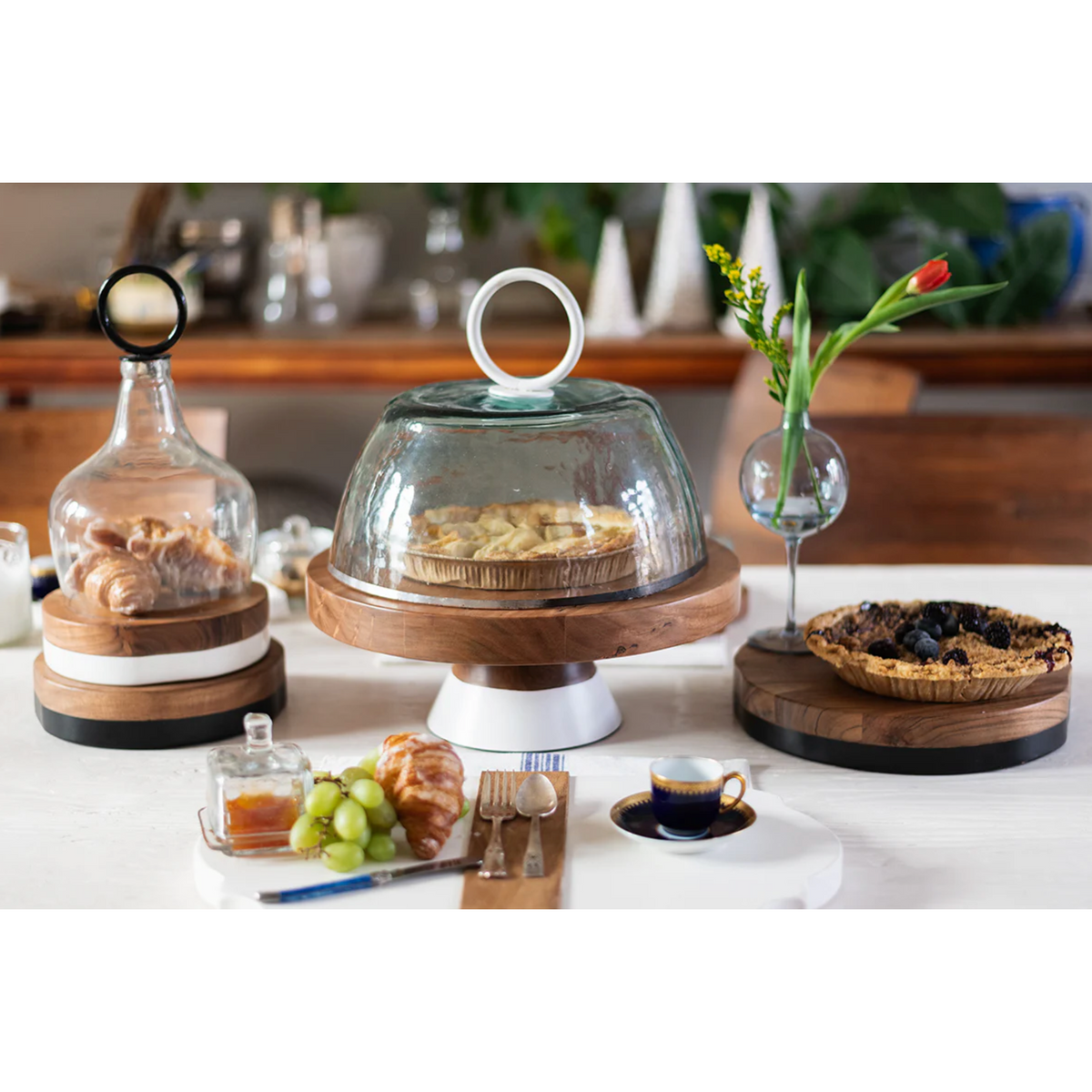 Small White Mod Block Serving Board