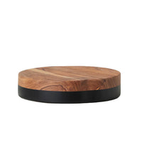 Medium Black Mod Block Serving Board - Board Top View | Bone & Brass