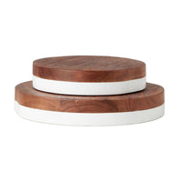Medium White Mod Block Serving Board | Bone & Brass