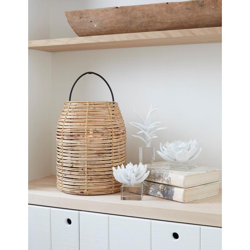 Monica Bamboo Hurricane - Candle Holder Detail | Bone & Brass