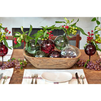 Red Glass Bud Vase - Vase Side View | Bone & Brass