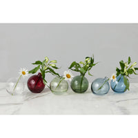 Red Glass Bud Vase - Vase Detail | Bone & Brass