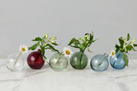 Green Glass Bud Vase