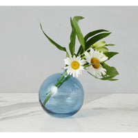 Blue Glass Bud Vase - Vase Detail | Bone & Brass