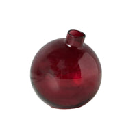 Red Glass Bud Vase | Bone & Brass