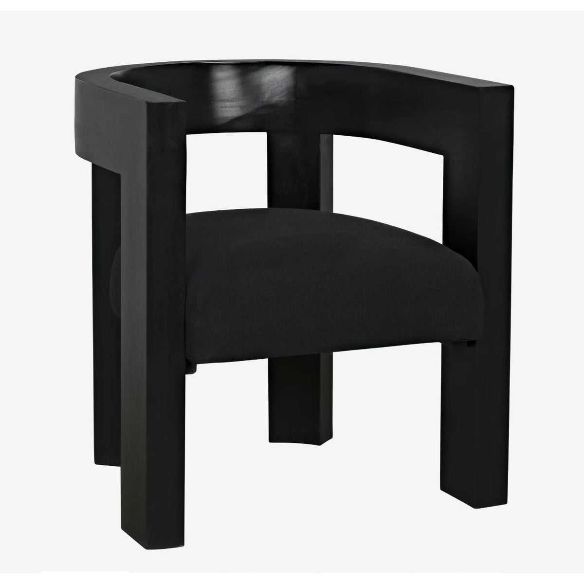 Eros Black Mahogany Accent Chair | Bone & Brass
