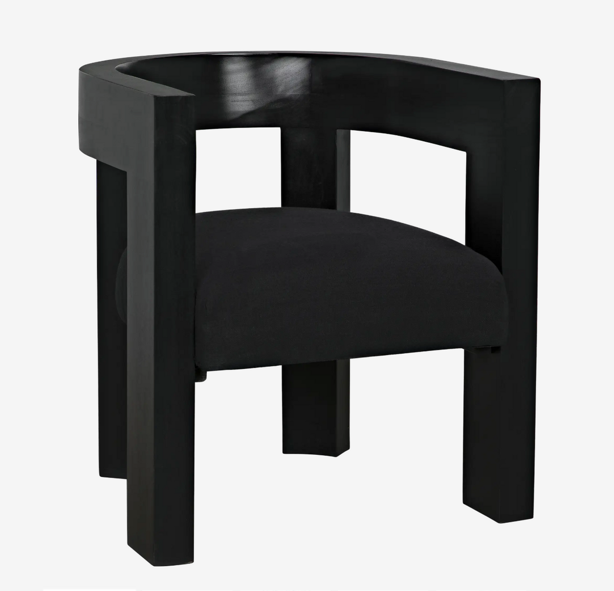 Eros Black Mahogany Accent Chair