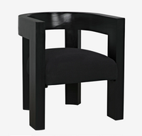 Eros Black Mahogany Accent Chair