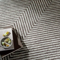 Charcoal Grey Striped Rug - Rug Detail | Bone & Brass