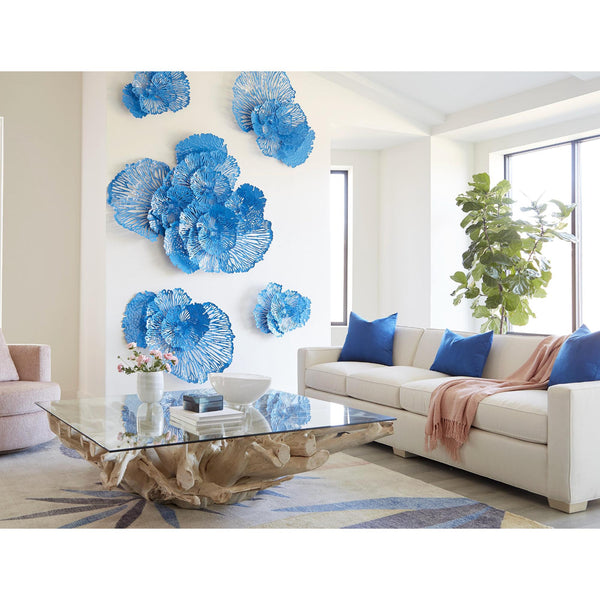 Blue Flower Wall Art, Small - Wall Decor Detail | Bone & Brass