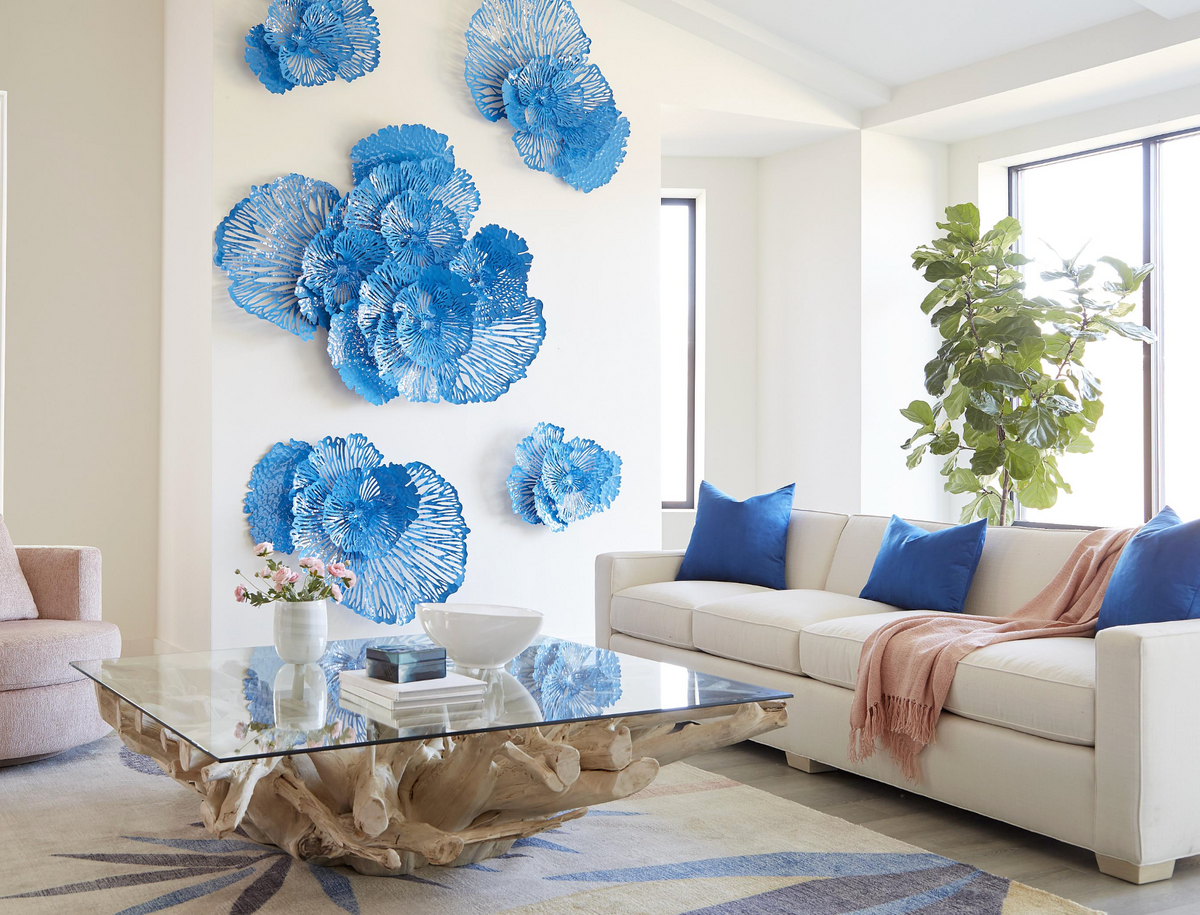 Blue Flower Wall Art, Small