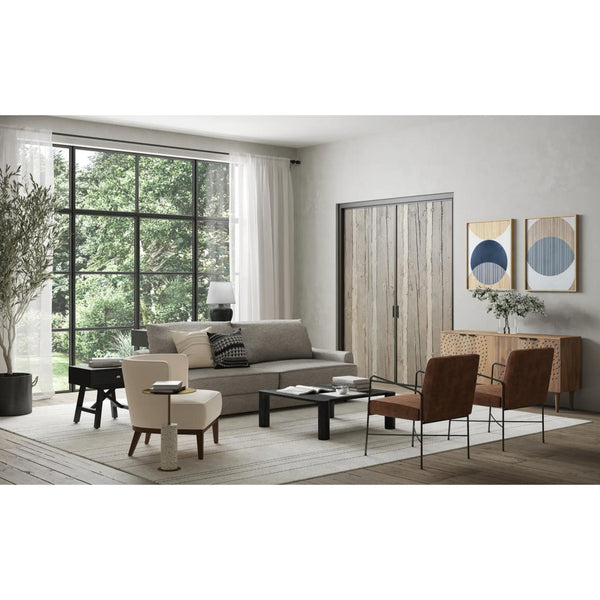 Gabriel Brass & Terrazzo Accent Table - Table Side View | Bone & Brass