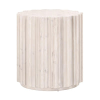 Rachel Pine White Wash End Table | Bone & Brass