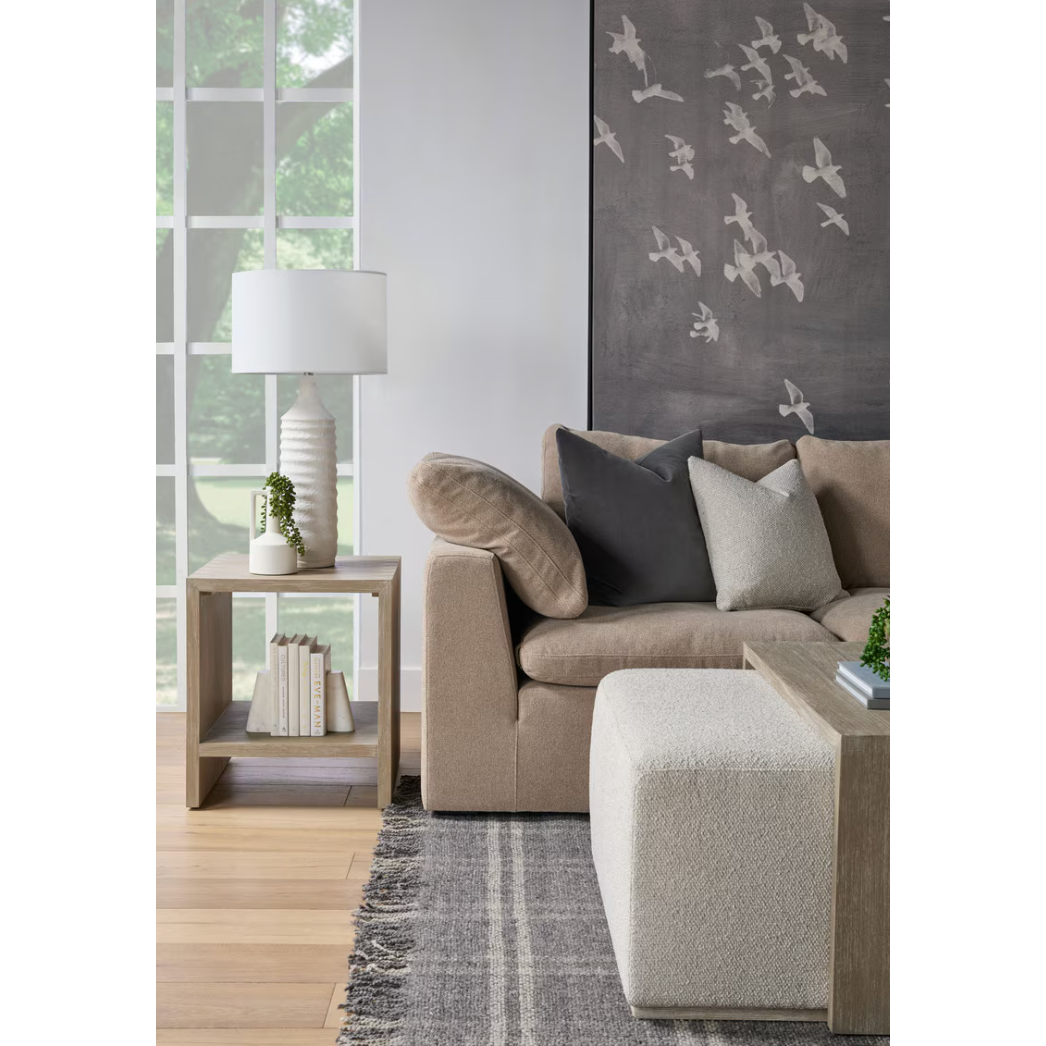 Dovetail Gray Wood End Table