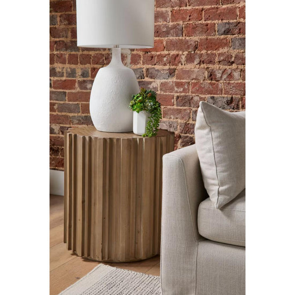 Roma End Table - Table Side View | Bone & Brass