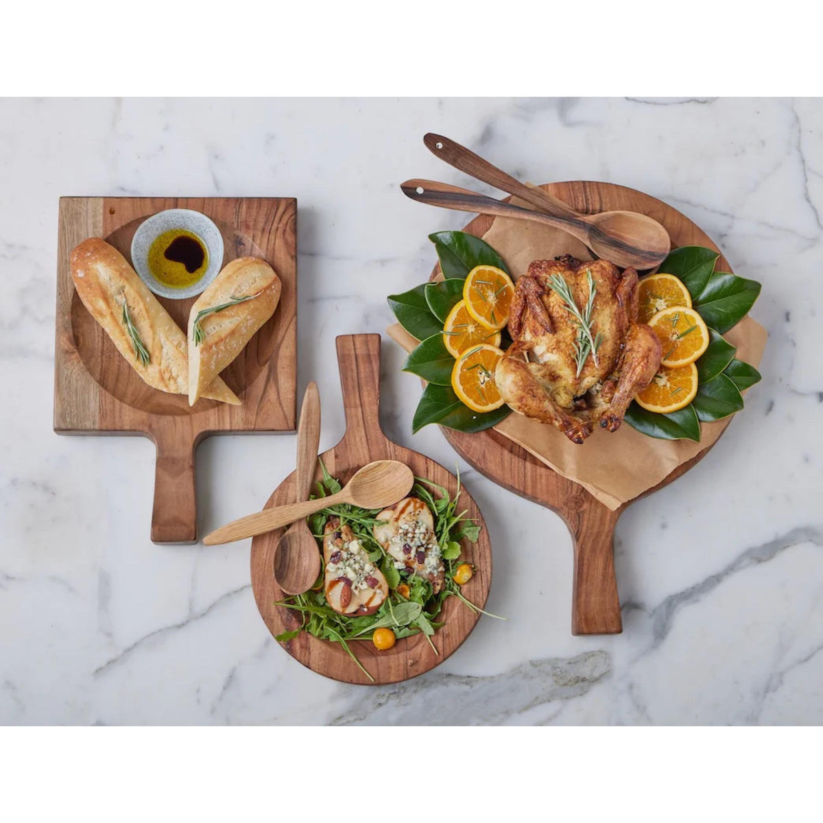 Italian Wood Cutting Board Bowls - Board Detail | Bone & Brass