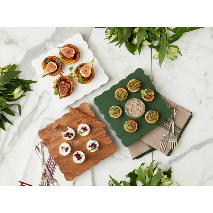 Square Scalloped Charcuterie Boards | Bone & Brass