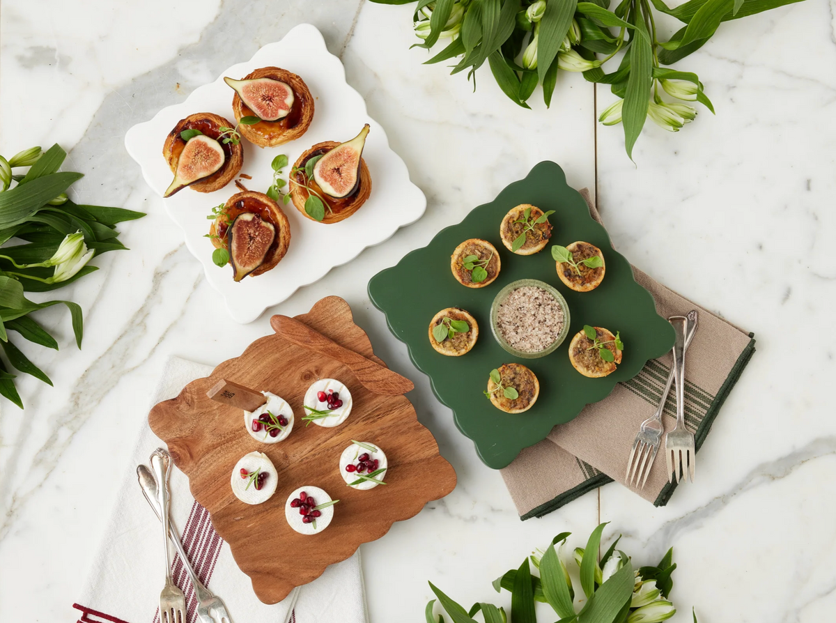 Square Scalloped Charcuterie Boards