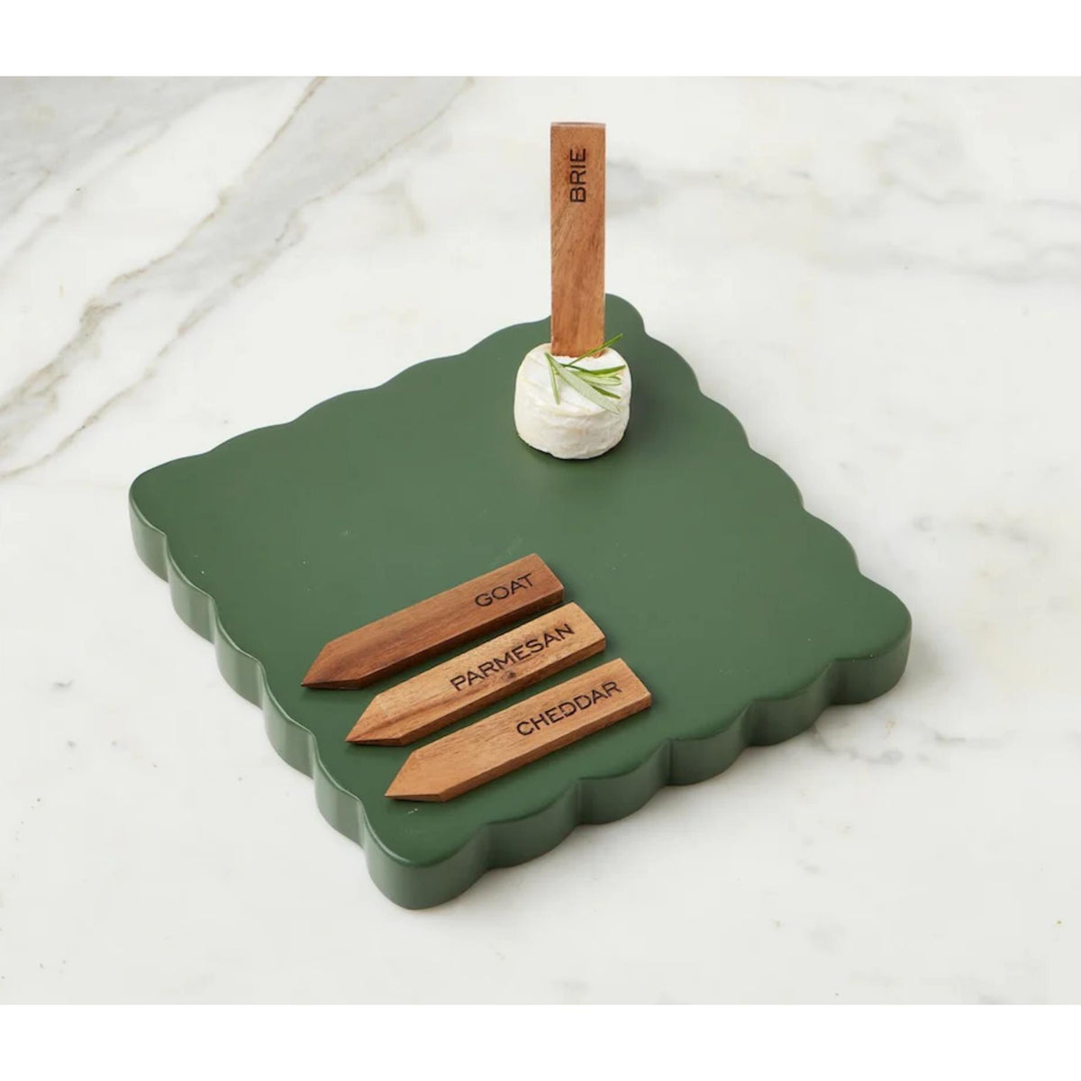 Square Scalloped Charcuterie Boards - Board View | Bone & Brass
