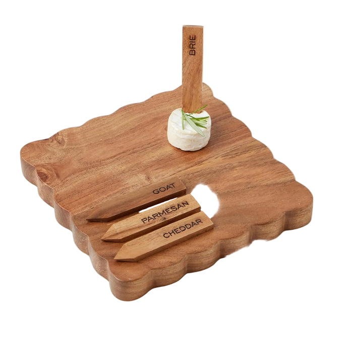 Square Scalloped Charcuterie Boards - Board Detail | Bone & Brass